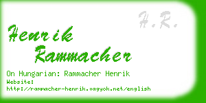 henrik rammacher business card